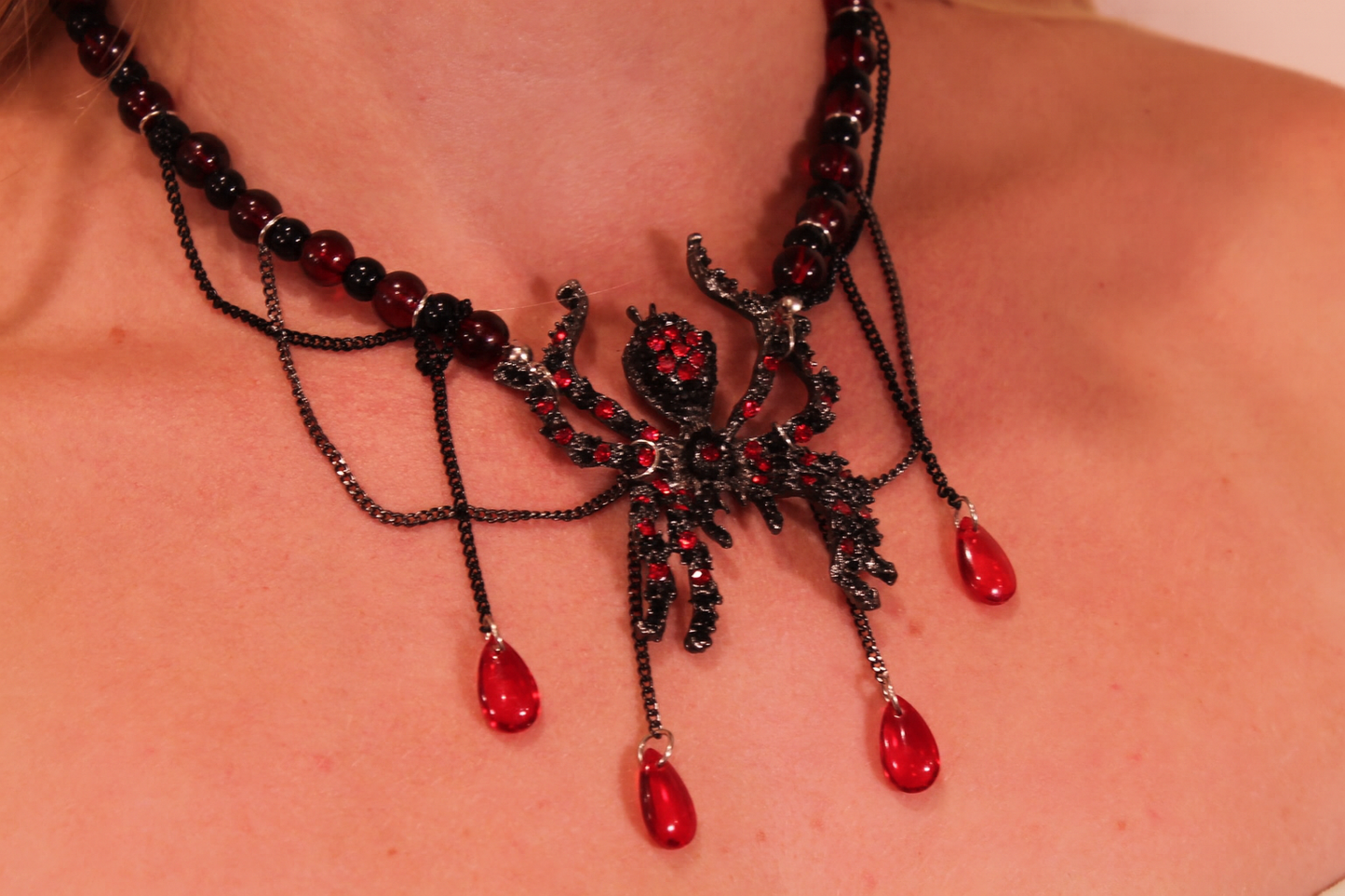 Goth Style Spider Necklace